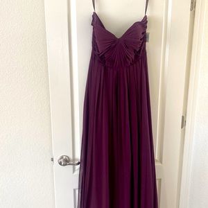 Beautiful wine colored strapless dress